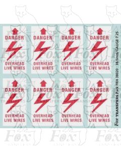Overhead Live Wire Warning Flashes
