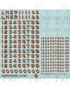 LNER Earlier Lettering/Numbering for green Locos