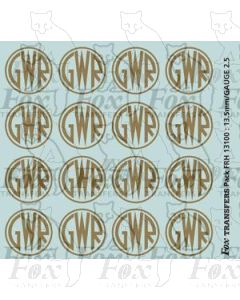 GWR Shirtbutton Coach Motifs