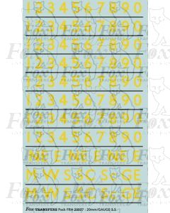 Coach Numbering yellow