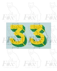 SR - Bulleid Sunshine Numerals for Locos/Tenders