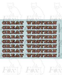Great Western Locomotive Tender Lettering gold-red-black