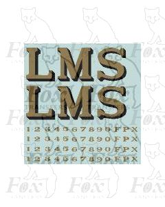 LMS 14 inch lettering 1927-late 1930s