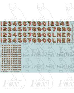 LNER Later Lettering/Numbering for black Locos