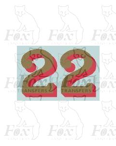 LMS 12 inch numerals 1927-late 1930s