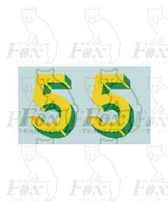 SR - Bulleid Sunshine Numerals for Locos/Tenders