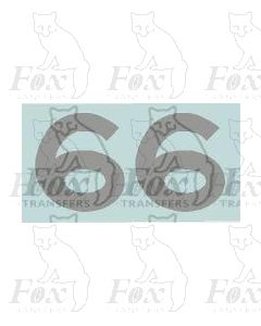 LMS numerals for Original 5 Blue Streamlined Princess Coronation Engines