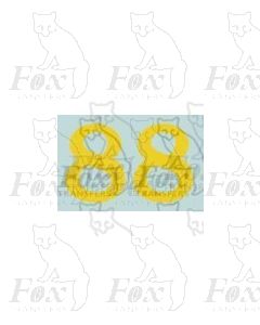 (20mm high) Yellow - 1 pair number 8
