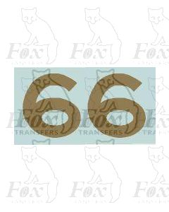 LMS numerals for Coronation Scot red locos and tenders. Late 1930s