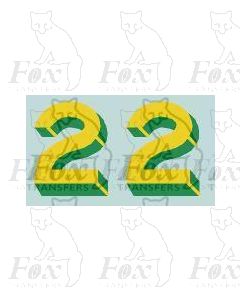 SR - Bulleid Sunshine Numerals for Locos/Tenders