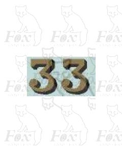 (14.75mm high) Gold/black shadow - 1 pair number 3
