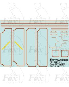 Ex-LMS Stanier Princess Coronation (Duchess, City etc) Loco Lining Set . (Also Jubilee Class)