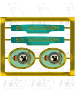 34085 501 SQUADRON (includes backing plates)