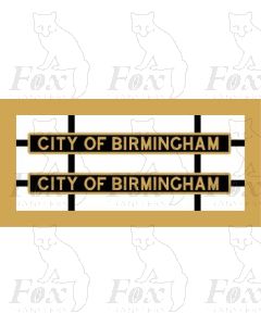 6235 CITY OF BIRMINGHAM no crests (Late LMS format in BRASS)