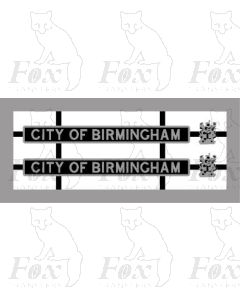 6235 CITY OF BIRMINGHAM (for Streamlined locos - crested)