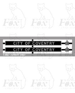 CITY OF COVENTRY (for Streamlined Locos crested)