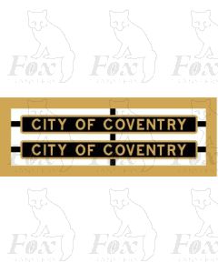 6240 CITY OF COVENTRY no crests (Late LMS format in BRASS)