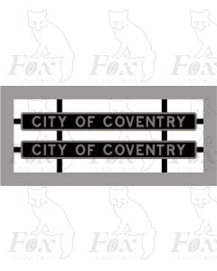 6240 CITY OF COVENTRY (for Streamlined Locos non-crested)
