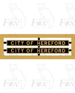 6255 CITY OF HEREFORD (Late LMS format in BRASS)