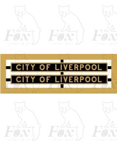 6247 CITY OF LIVERPOOL (Late LMS format in BRASS)