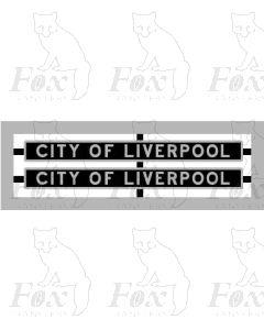 6247 CITY OF LIVERPOOL (for Streamlined Locos) 
