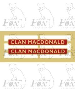 72004  CLAN MACDONALD
