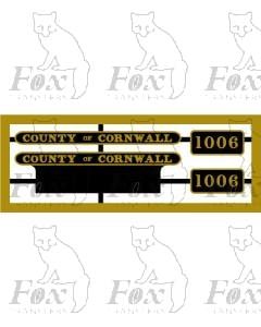 1006 COUNTY OF CORNWALL