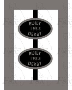 BR Loco worksplates Derby - generic - not date specific