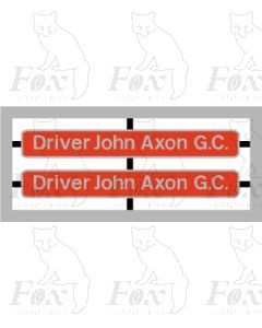 86261 Driver John Axon G. C.