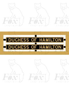 6229 DUCHESS OF HAMILTON (Late LMS format in BRASS)