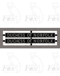 6226 DUCHESS OF NORFOLK (for streamlined locos)