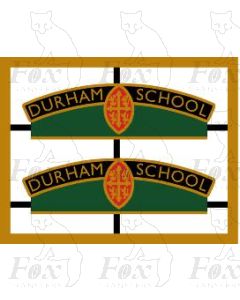 60860 DURHAM SCHOOL - Black with red shield and green plinths