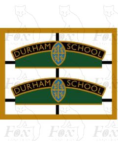 60860 DURHAM SCHOOL - Black with blue shield and black plinths