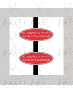 ENGLISH ELECTRIC  CLASS 50 leasing works plates