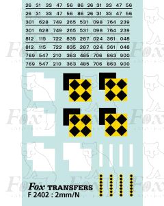 Rf Coal/Trainload Coal (smaller size) Symbols/TOPS numbering (Classes 26/31/33/47/56/86)