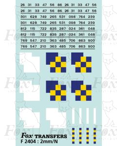 Rf Construction/Trainload Construction (smaller size) Symbols/TOPS numbering (Classes 26/31/33/47/56/86)