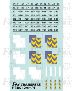 Rf Metals/Trainload Metals (smaller size faded) Symbols/TOPS numbering (Classes 26/31/33/47/56/86)