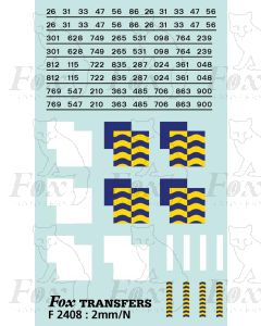 Rf Petroleum/Trainload Petroleum (smaller size) Symbols/TOPS numbering (Classes 26/31/33/47/56/86)