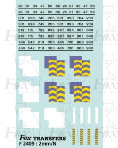 Rf Petroleum/Trainload Petroleum (smaller size faded) Symbols/TOPS numbering (Classes 26/31/33/47/56/86)