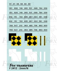 Rf Coal/Trainload Coal (larger size) Symbols/TOPS numbering (Classes 37/58/60)