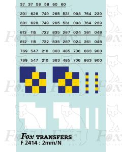 Rf Construction/Trainload Construction (larger size) Symbols/TOPS numbering (Classes 37/58/60)