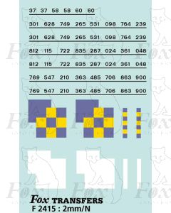 Rf Construction/Trainload Construction (larger size faded) Symbols/TOPS numbering (Classes 37/58/60)