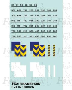 Rf Metals/Trainload Metals (larger size) Symbols/TOPS numbering (Classes 37/58/60)