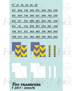 Rf Metals/Trainload Metals (larger size faded) Symbols/TOPS numbering (Classes 37/58/60)