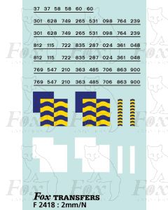 Rf Petroleum/Trainload Petroleum (larger size) Symbols/TOPS numbering (Classes 37/58/60)