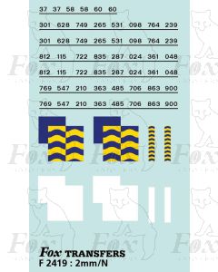 Rf Petroleum/Trainload Petroleum (larger size faded) Symbols/TOPS numbering (Classes 37/58/60)