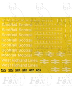 InterCity ScotRail Highland Blue/Grey Livery Lettering/Numbering