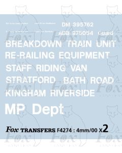 Breakdown Crane Vehicle Branding (2 sheets)
