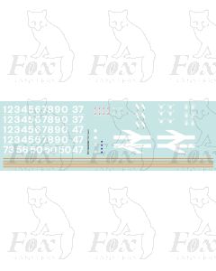 Class 37 Revised Standard (Large Logo) Blue Livery (Scottish) MULTIPACK 2