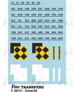 Rf Coal/Trainload Coal (larger size faded) Symbols/TOPS numbering (Classes 37/58/60)